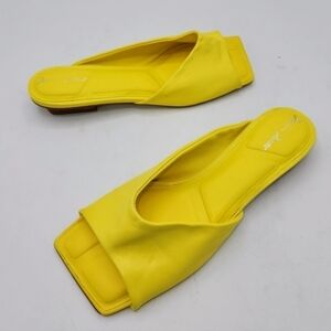 Massimo Matteo Asymmetrical Comfort Cushioned Sole Square Toe Leather Mules 6